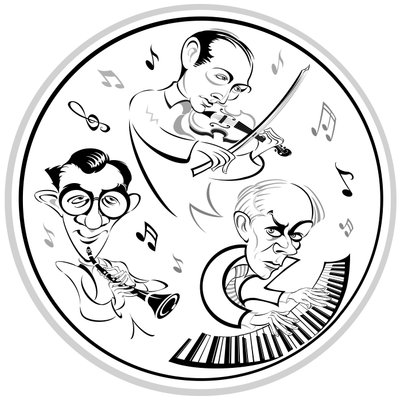 Bela Bartok at the piano, Benny Goodman and Joseph Szigeti (premiere recording of Contrasts) by Neale Osborne